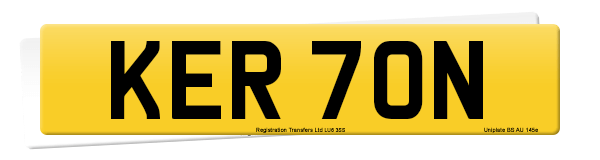 Registration number KER 70N